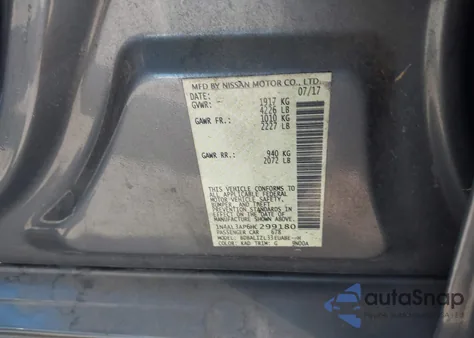 2017 Nissan Altima 2.5 Sv from USA, damaged, VIN 1N4AL3AP6HC299180